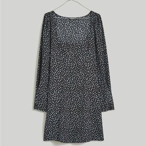 Madewell Seamed Long Sleeve Mini Dress in Ditsy Floral